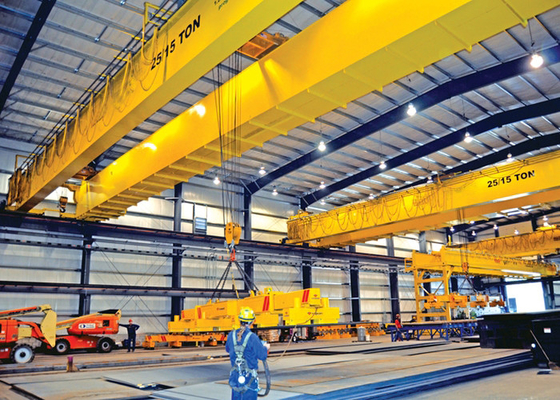Ευρωπαϊκός γερανός δοκών EOT CXTD CXSM 5T-320T διπλός με τον ανελκυστήρα καροτσακιών
