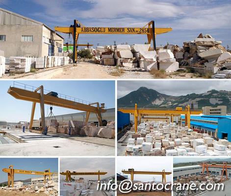80ton βαρέων καθηκόντων διπλοί γερανοί ατσάλινων σκελετών δοκών για το γρανίτη και τη μαρμάρινη πέτρινη ανύψωση
