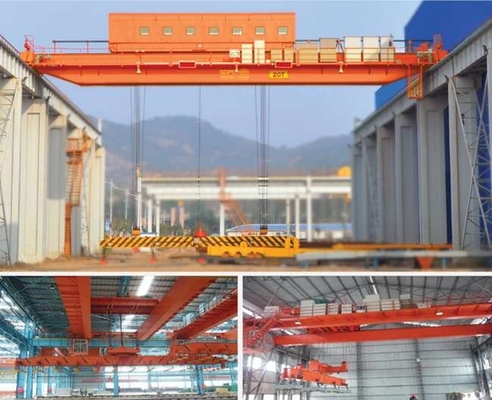 Δυνατότητα ανύψωσης 5t-75t Διπλή ράβδος Επάνω γερανό 6m-35m μήκος διάστασης