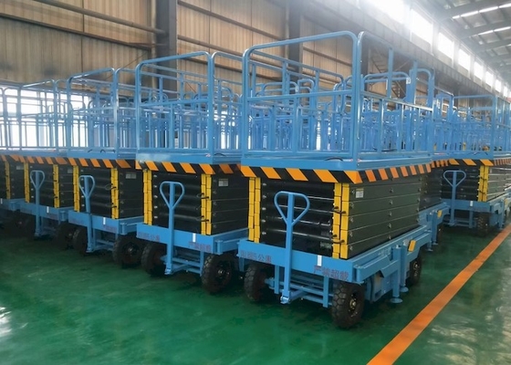 Κινητή υδραυλική ανυψωτική πλατφόρμα 14m 450kg με τη βαλβίδα ισορροπίας συναγερμών επιπέδων