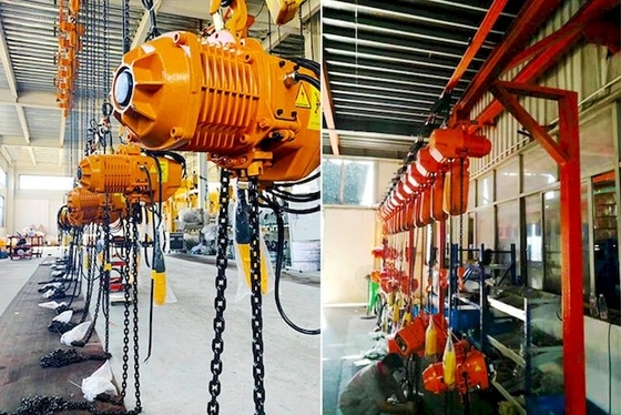 CE ISO βιομηχανικό 220-690V ηλεκτρικός ανελκυστήρας αλυσίδων 2 τόνου με το καροτσάκι