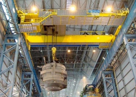Μεταλλουργικός διπλός γερανός 75ton γερανών υπερυψωμένων γεφυρών δοκών κουταλών χαλυβουργείου EOT
